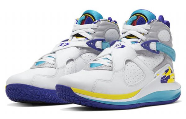 Nike Nikecourt Air Zoom Zero Air Jordan 8 Retro Koripallokengät Naisille Valkoinen Violetti