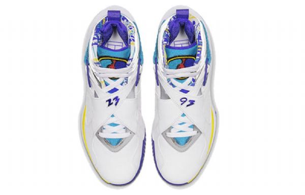 Nike Nikecourt Air Zoom Zero Air Jordan 8 Retro Koripallokengät Naisille Valkoinen Violetti