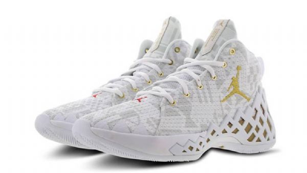 Nike Air Jordan Diamond Mid Tops Kengät Miehille Valkoinen Kulta