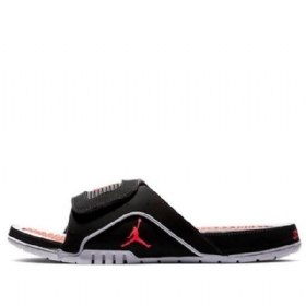 Nike Air Jordan Hydro Iv Retro Liukumaton Velcro Akupainantapohja Obsidian Slide Urheilutossut Miehille Musta