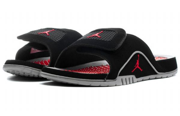 Nike Air Jordan Hydro Iv Retro Liukumaton Velcro Akupainantapohja Obsidian Slide Urheilutossut Miehille Musta