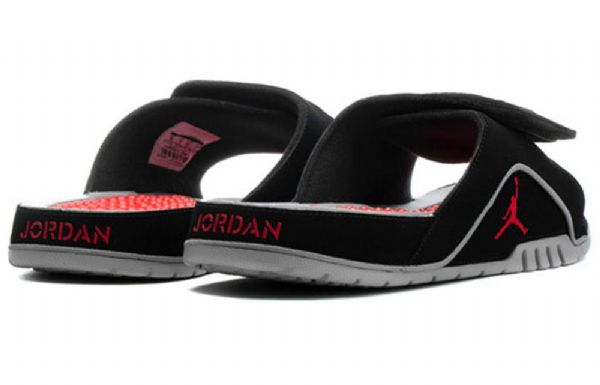 Nike Air Jordan Hydro Iv Retro Liukumaton Velcro Akupainantapohja Obsidian Slide Urheilutossut Miehille Musta