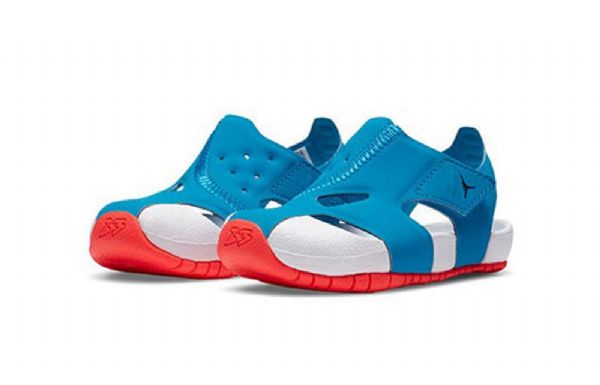 Nike Air Jordan Td Flare Game Time Velcro Sandaalit Lapsille Valkoinen Sininen