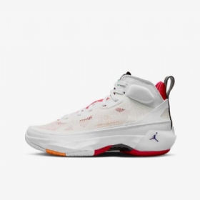 Nike Air Jordan Xxxvii Kengät Lapsille Valkoinen Vaalea Hopea Musta Punainen