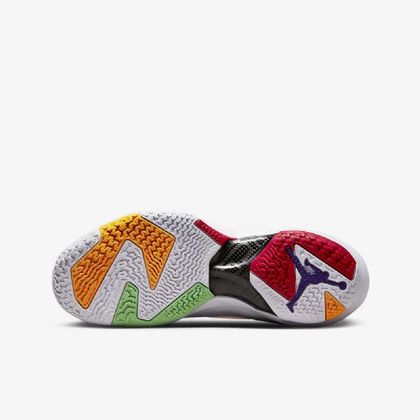 Nike Air Jordan Xxxvii Kengät Lapsille Valkoinen Vaalea Hopea Musta Punainen