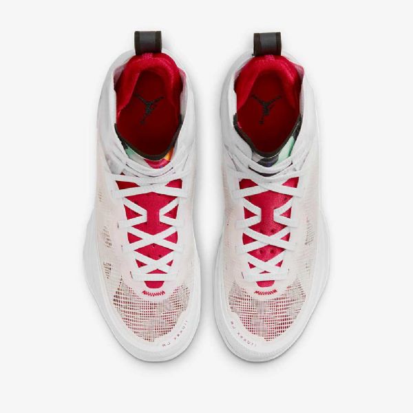 Nike Air Jordan Xxxvii Kengät Lapsille Valkoinen Vaalea Hopea Musta Punainen
