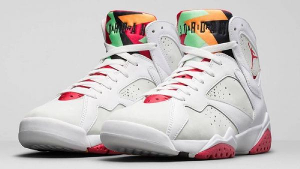 Nike Air Jordan 7 Jäniskengät Miehille Valkoinen Punainen