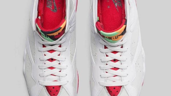 Nike Air Jordan 7 Jäniskengät Miehille Valkoinen Punainen