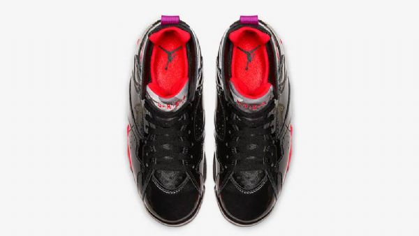Nike Air Jordan 7 Kiiltävät Kengät Miehille Musta