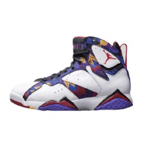 Nike Air Jordan 7 Miesten Villapaitakengät Valkoinen Monivärinen