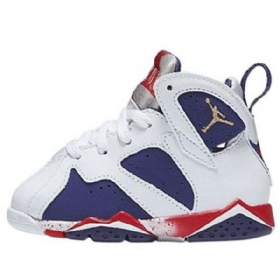 Nike Air Jordan 7 Retro Bt Koripallokengät Lapsille Valkoinen Sininen