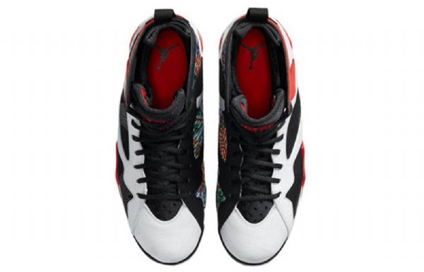 Nike Air Jordan 7 Retro Koripallokengät Miehille Musta Valkoinen Punainen