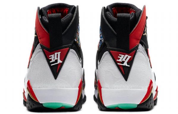 Nike Air Jordan 7 Retro Koripallokengät Miehille Musta Valkoinen Punainen