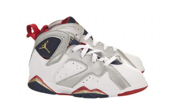 Nike Air Jordan 7 Retro Td Koripallokengät Lapsille Laivastonvalkoinen