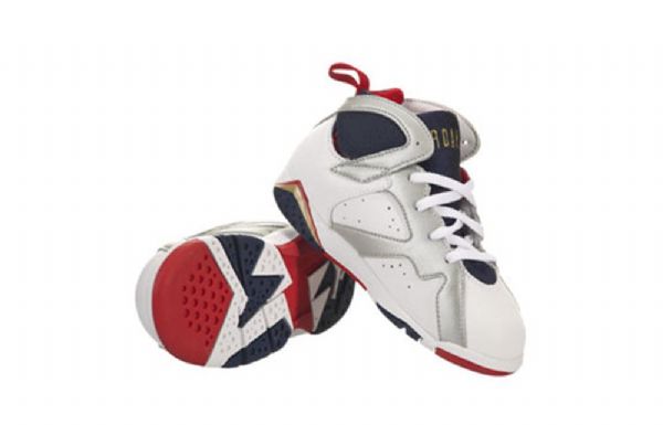 Nike Air Jordan 7 Retro Td Koripallokengät Lapsille Laivastonvalkoinen