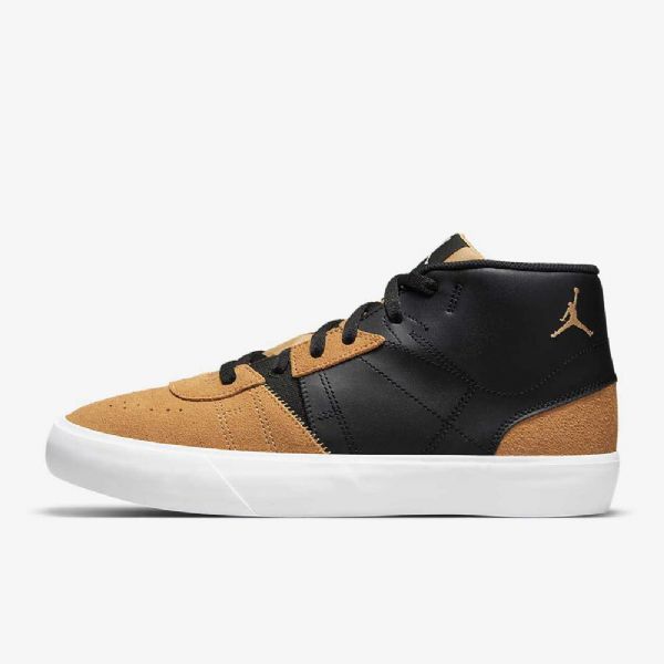 Nike Air Jordan Series Mid Tops Kengät Miehille Musta Kulta Valkoinen