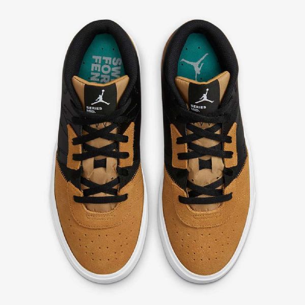 Nike Air Jordan Series Mid Tops Kengät Miehille Musta Kulta Valkoinen