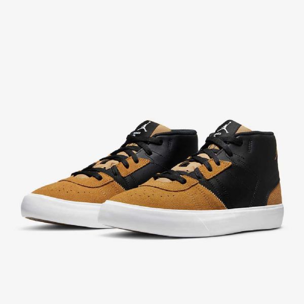 Nike Air Jordan Series Mid Tops Kengät Miehille Musta Kulta Valkoinen