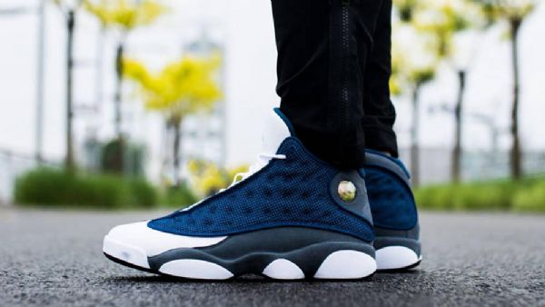 Nike Air Jordan 13 Flint-kengät Miehille Laivastonsininen