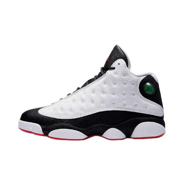 Nike Air Jordan 13 He Got Pelikengät Miesten Valkoinen Musta