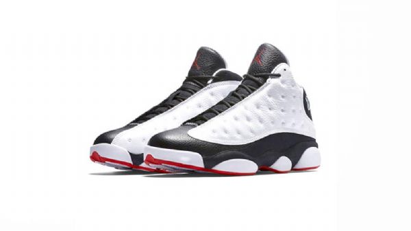 Nike Air Jordan 13 He Got Pelikengät Miesten Valkoinen Musta