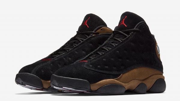 Nike Air Jordan 13 Kengät Miehille Musta Oliivinvihreä