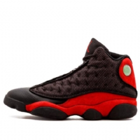 Nike Air Jordan 13 Leveät Retrokoripallokengät Naisille Musta Punainen