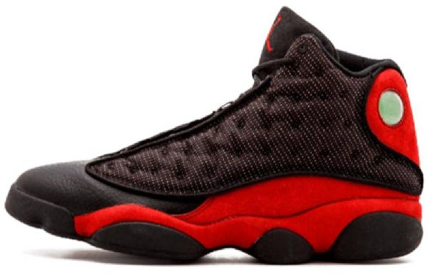 Nike Air Jordan 13 Leveät Retrokoripallokengät Naisille Musta Punainen