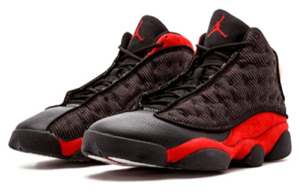 Nike Air Jordan 13 Leveät Retrokoripallokengät Naisille Musta Punainen