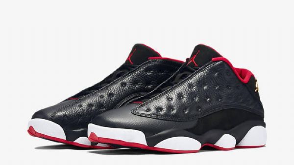 Nike Air Jordan 13 Matalat Topit Leveät Kengät Miehille Musta Punainen