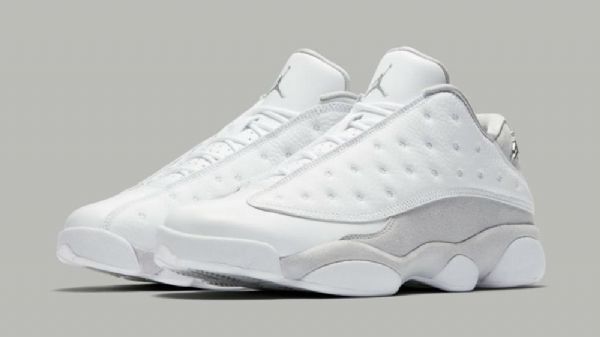 Nike Air Jordan 13 Matalat Topit Pure Platinum Kengät Miehille Harmaa