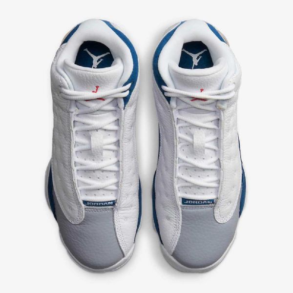 Nike Air Jordan 13 Retro-kengät Lapsille Valkoinen Sininen Vaaleanharmaa Punainen