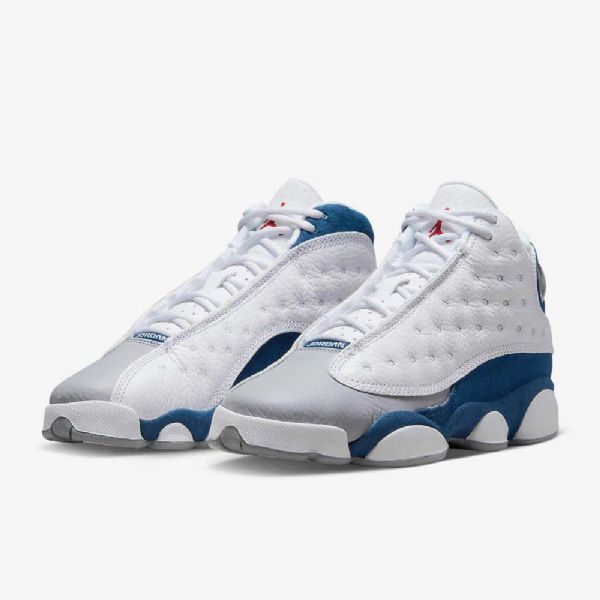 Nike Air Jordan 13 Retro-kengät Lapsille Valkoinen Sininen Vaaleanharmaa Punainen