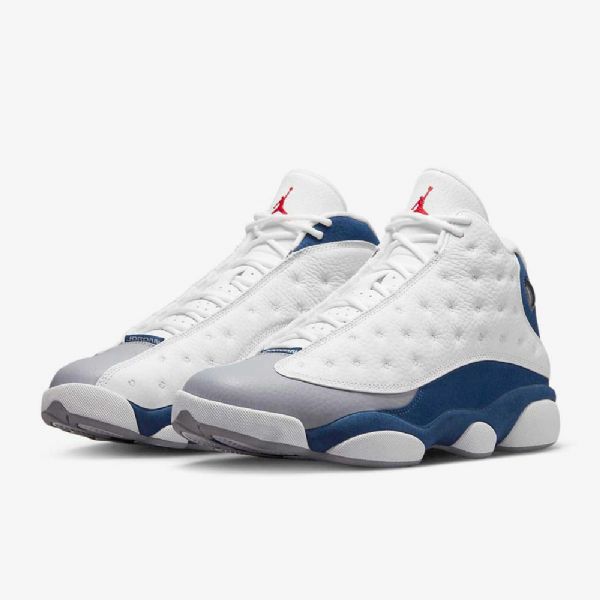Nike Air Jordan 13 Retro-kengät Miehille Valkoinen Sininen Vaaleanharmaa Punainen