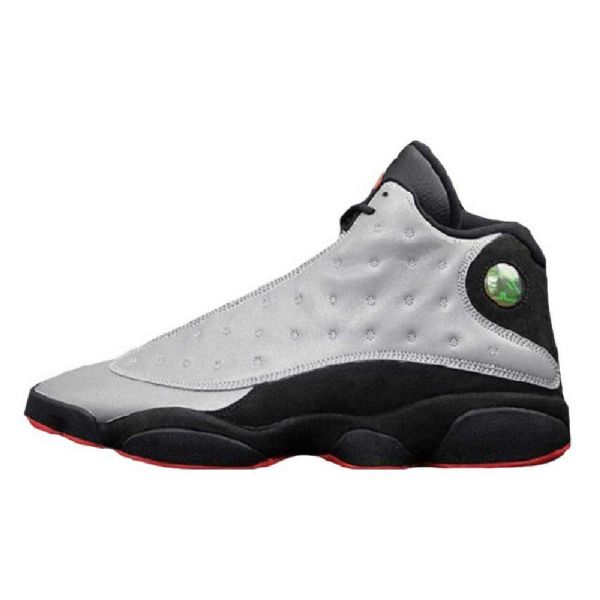Nike Air Jordan 13 Retro Premium Heijastavat Kengät Miehille Hopeamusta