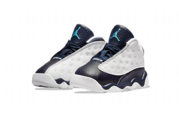 Nike Air Jordan 13 Retro Td Koripallokengät Lapsille Laivastonvalkoinen
