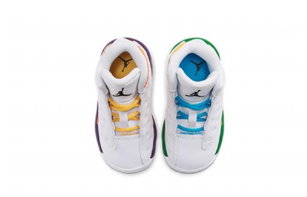 Nike Air Jordan 13 Retro Td Koripallokengät Lapsille Valkoinen