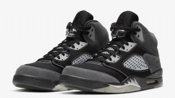 Nike Air Jordan 5 Antrasiittikengät Naisille Harmaa