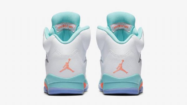 Nike Air Jordan 5 Gg Aqua-kengät Naisille Valkoinen