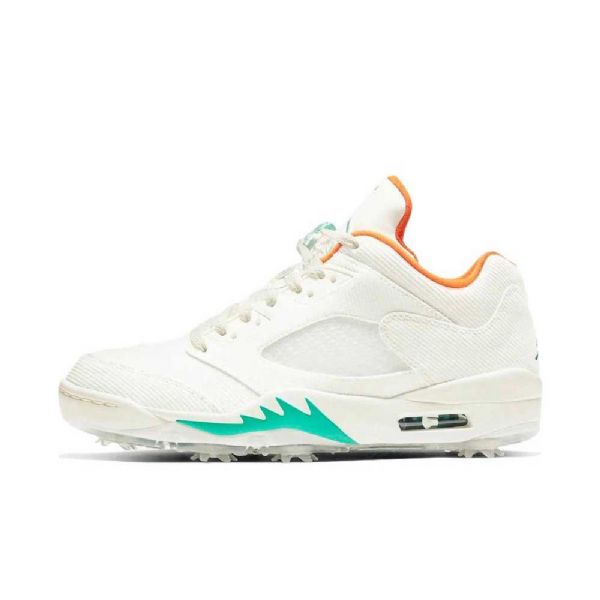 Nike Air Jordan 5 Golf Og Hyvät Kengät Naisille Valkoinen