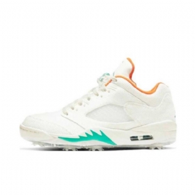 Nike Air Jordan 5 Golf Og Hyvät Kengät Naisille Valkoinen