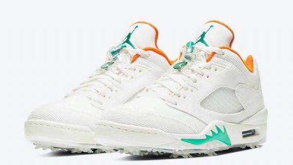 Nike Air Jordan 5 Golf Og Hyvät Kengät Naisille Valkoinen
