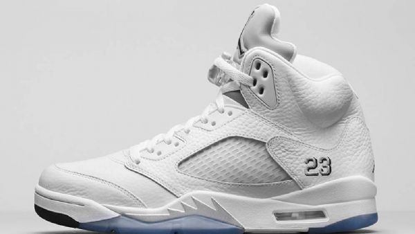 Nike Air Jordan 5 Kengät Miehille Valkoinen Hopea