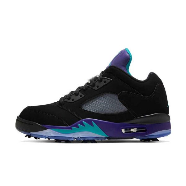 Nike Air Jordan 5 Low Tops Golf Grape Naisten Kengät Musta Purppura