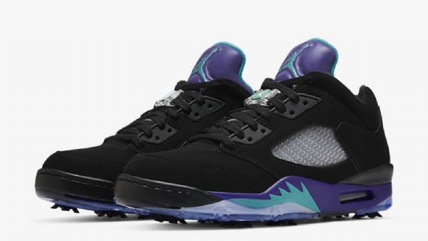 Nike Air Jordan 5 Low Tops Golf Grape Naisten Kengät Musta Purppura