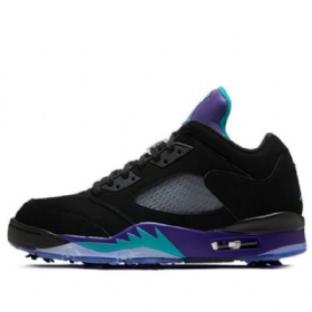 Nike Air Jordan 5 Low Tops Golf Retro Koripallokengät Miesten Musta