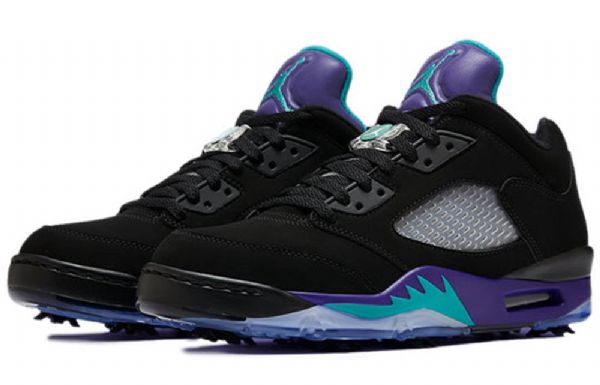 Nike Air Jordan 5 Low Tops Golf Retro Koripallokengät Miesten Musta