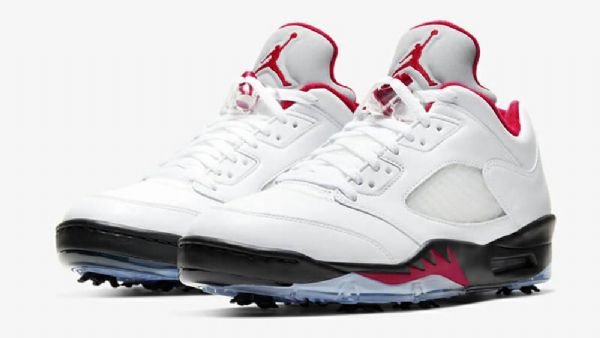 Nike Air Jordan 5 Matalat Kengät Miehille Valkoinen Punainen