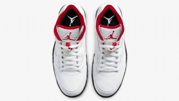 Nike Air Jordan 5 Matalat Kengät Miehille Valkoinen Punainen