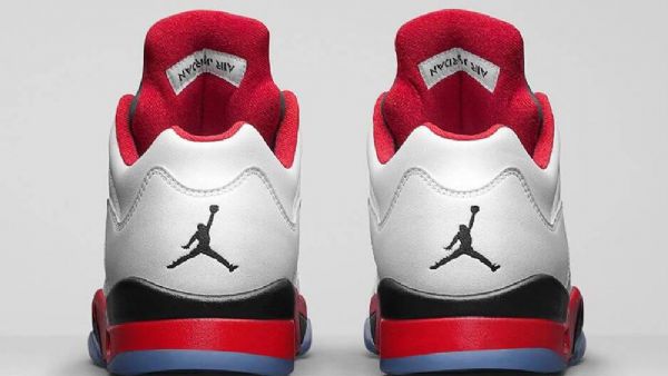 Nike Air Jordan 5 Matalat Topit Neljä Miesten Kenkiä Valkoinen Punainen